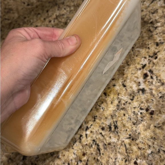 Fire king iridescent 1 1/2 quart small rectangular baker. Some fading no chips - Picture 3 of 5